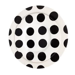 Royal Stafford England Monochrome Polka Dots Place Setting 2pc 11 & 8.5in Plates